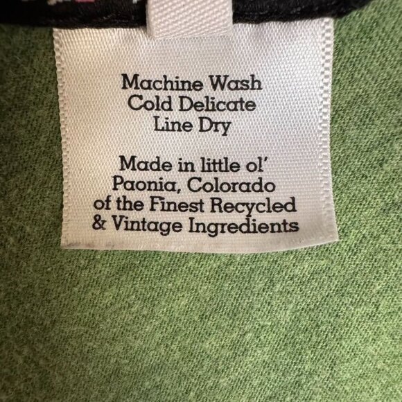 Elisabethan Upcycled Patchwork 3/4 Sleeve Scoop Neck A Line Tunic Top Size Large - Picture 6 of 9